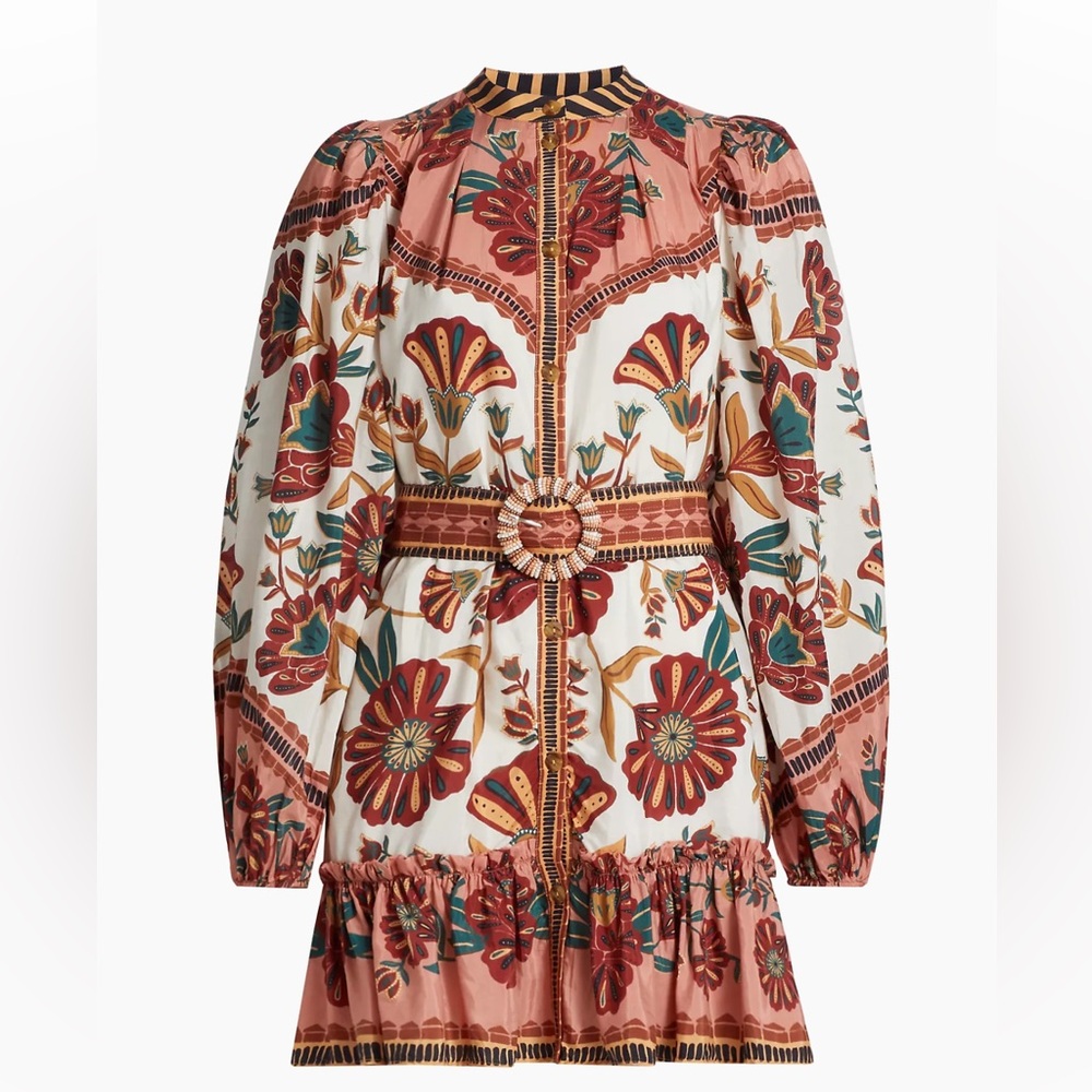Farm Riad riad floral mini dress